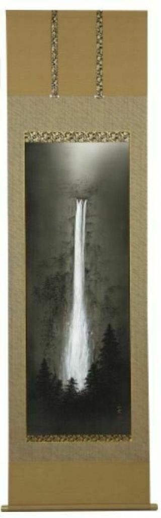 Japanese Hanging Scroll Intense Waterfall Home Decor From Japan 083