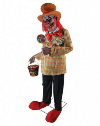 Spirit Halloween Life Size Uncle Charlie Clown Animated Halloween Prop