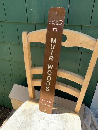 Mt Tamalpais Tam Trail Hiking Sign Mill Valley Marin County Cal.  To Muir Woods