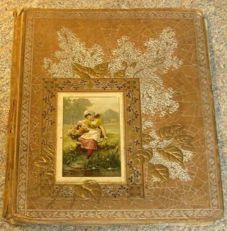 1890s Victorian Era Scrapbook 60,  Pages Trade Card Die Cuts Articles Documents