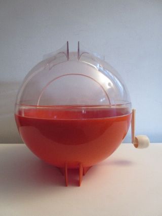 Vtg Mid - Century Modern Space Age Pop Art Salad Ball Tosser Mixing Bowl