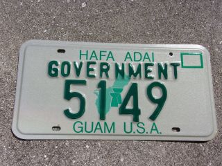 Guam U.  S.  A.  Gov.  License Plate 5149