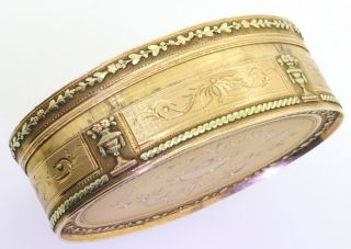 Jean - Georges Remond & Co.  18K 4 - color gold Swiss floral snuff - box ca.  1820 5