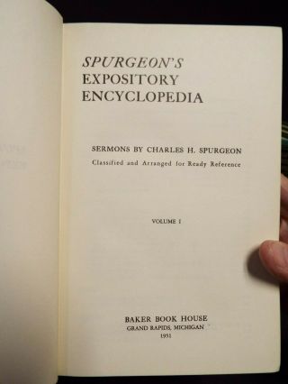15 Volume - C.  H.  Spurgeon ' s Expository Encyclopedia - 1951 4
