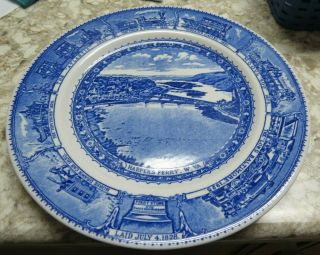 B & O Railroad China,  Shenango Pottery Pa - 10 Inch Dinner Plate Harpers Ferry