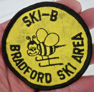 Vintage Bradford Ski Area Patch Skiing Ski - B Haverhill,  Ma Slope Mass Bumblebee