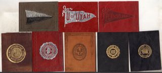 8 1910 Leather Tobacco Pennant Of Universities Cornell Pennsylvania Northwestern