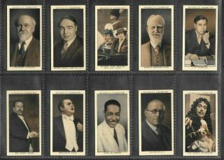 MITCHELL 1935 SCARCE (PERSONALITIES) FULL 50 CARD SET  A GALLERY OF 1934 2