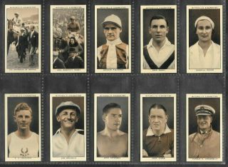 MITCHELL 1935 SCARCE (PERSONALITIES) FULL 50 CARD SET  A GALLERY OF 1934 4