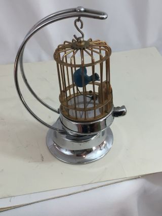 2 Figural Table Lighters - MIOJ Bird Cage & Made In Japan Bird With Wick In Beak 12