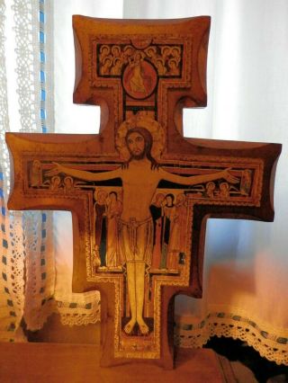 Franciscan Cross/crucifix Blessed By Pope John Paul Ii Aug.  26,  1987