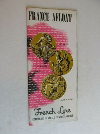 Sbb12 Vintage Travel Brochure Cruise Ship France Afloat French Line