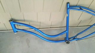 Vintage 26 " Girls Schwinn Bicycle Frame Blue " Fiesta " Frame Vg Cond