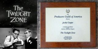 Producers Guild Award - Jackie Cooper For The Twilight Zone,  One - Of - A - Kind
