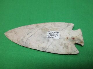 Authentic Native American Large Hopewell Snyder Arrowhead Ohio 5 "
