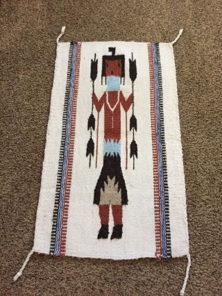 Vintage Native American Yei Wool Rug
