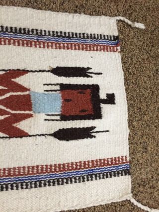 Vintage Native American YEI Wool Rug 4