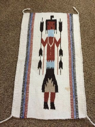 Vintage Native American YEI Wool Rug 5