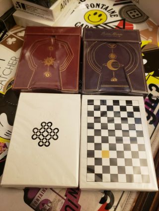 Violet Luna Moon & Helius Sun Deluxe Playing Cards,  Anyone Worldwide,  Frost