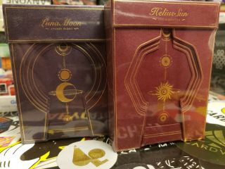 VIOLET LUNA MOON & HELIUS SUN DELUXE PLAYING CARDS,  Anyone Worldwide,  Frost 2