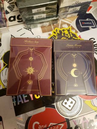 VIOLET LUNA MOON & HELIUS SUN DELUXE PLAYING CARDS,  Anyone Worldwide,  Frost 6