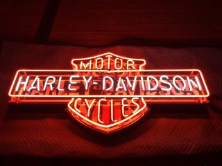 Harley Davidson Dealership Neon Sign.  Handmade In Usa.