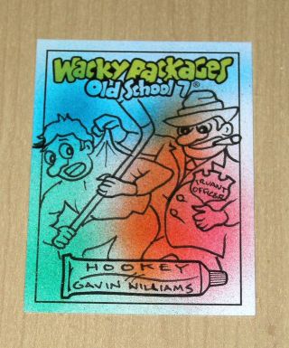 2018 Topps Wacky Packages Old School 7 Sketch Card Gavin Williams Hookey