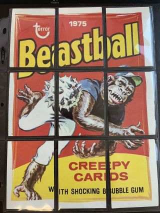 1975 Topps Wacky Packages 13th Series Complete Puzzle Checklist Set