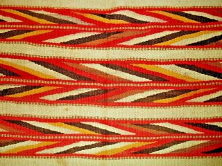 Old NAVAJO NAVAHO Indian Rug/Blanket.  Zoned Design w/Wedge Weave - Like Bands.  NR 10