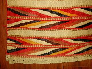 Old NAVAJO NAVAHO Indian Rug/Blanket.  Zoned Design w/Wedge Weave - Like Bands.  NR 11