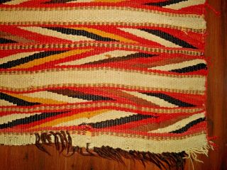 Old NAVAJO NAVAHO Indian Rug/Blanket.  Zoned Design w/Wedge Weave - Like Bands.  NR 12
