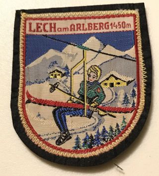 Lech Am Arlberg Skiing Ski Patch Crest Zurs Austria Resort Souvenir Travel Lapel