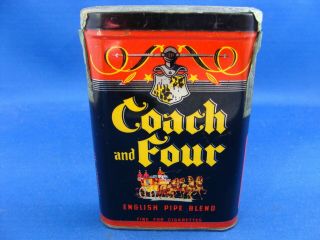 Coach And Four Pocket Tobacco Tin