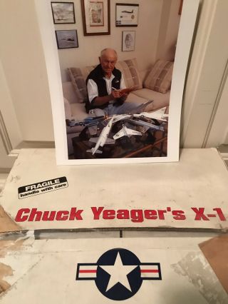 Chuck Yeager Autographed Bell X - 1 Rocket Research Plane,  Never Unpacked