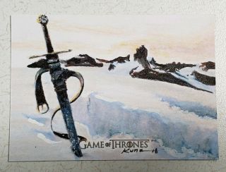 Game Of Thrones Inflexions Rich Kunz Sketch Card Autograph 1/1 Rare