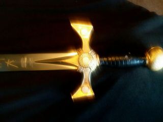Xena Warrior Princess 10th Anniversary Sword W/18kt Gold Plated Handle & Mother 4