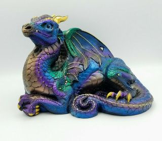Retired Windstone Editions 1997 Pena Old Warrior Dragon Peacock Retired