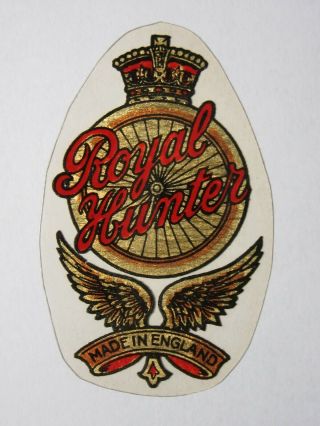 052 Royal Hunter Cycle Birmingham Vintage Bicycle Decal Head Transfer Badge