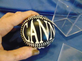 Unusual Gettysburg Cannonball Baseball Encased In Plastic Collector 