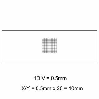 Div 0.  5mm Microscope Micrometer Calibration Slides Stage Micrometer Slide