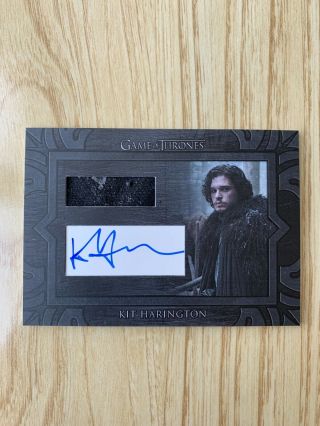 Game Of Thrones Jon Snow Costume Relic Autograph Card Kit Harington