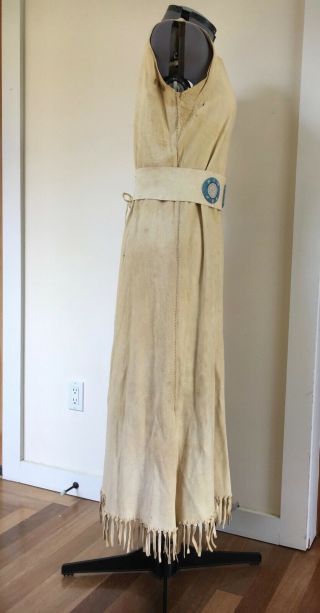 Buckskin Dress,  Handmade with fringe,  beadwork & shawl,  PowWow Regalia 8