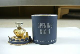 Rare Vintage Lucien Lelong Opening Night No.  1 Perfume Bottle W/ Stopper & Box