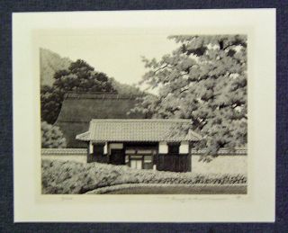 Ryohei Tanaka Japanese Etching And Aquatint Print House Of Big Tree
