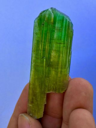 Wow 70 C.  T Top Class Damage Terminated Green Watermelon Tourmaline Crystal