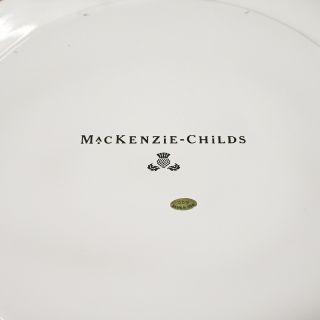 MacKenzie - Childs Parchment Check Enamel Cake Carrier 6