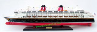Disney Wonder Ocean Liner Cruise Ship Model 32 " - Handcrafted Wooden Model