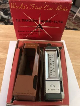 Americana 6 Transistor 2 Band Sw Model Fg - 605 Orig.  Box W/ All Acces.