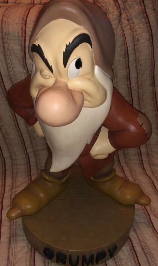 Retired - " Grumpy " Big Figure By Disney 20 " Tall Big Fig Snow White And Dwarves