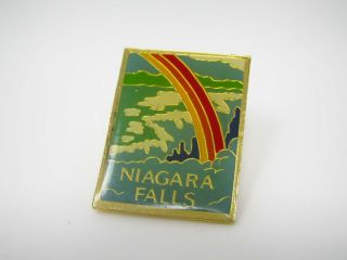 Vintage Collectible Pin: Niagara Falls Rainbow Design